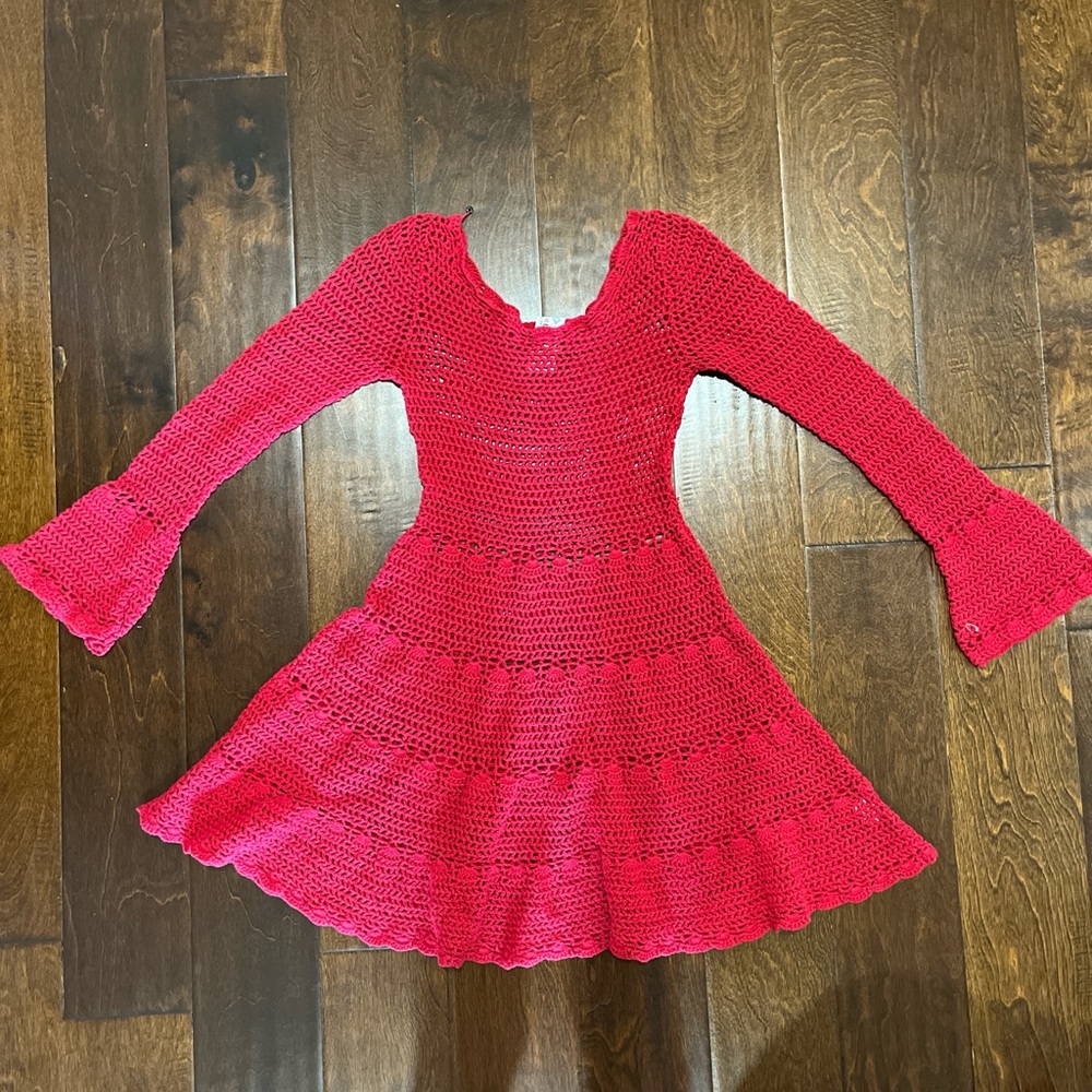 Free People Red Crochet Dress